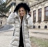 kabát gyöngyház beige – Steppelt női télikabát – Innova Fashion – 3. kép